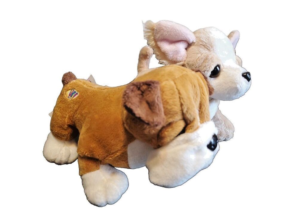Ganz Chihuahua & Bulldog Webkins Plush Dog Puppy Stuffed Animal Brown No Code